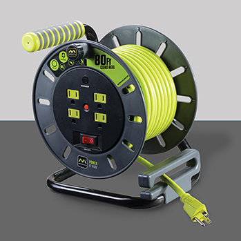 Masterplug Extension Cord Reel (50 ft.) with Wall Mount